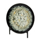 Decorative Charger Plate with Stand | Black & White Ceramic | 18"