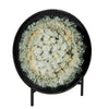 Decorative Charger Plate with Stand | Black & White Ceramic | 18"
