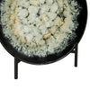 Decorative Charger Plate with Stand | Black & White Ceramic | 18"
