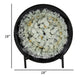 Decorative Charger Plate with Stand | Black & White Ceramic | 18"