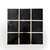 Leza Tic Tac Toe Game Set | Black Marble with Gold Inlay | 12"