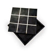 Leza Tic Tac Toe Game Set | Black Marble with Gold Inlay | 12"