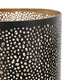 3pc Hurricane Candle Holders Set | Pierced Black with Gold Interior
