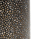 3pc Hurricane Candle Holders Set | Pierced Black with Gold Interior