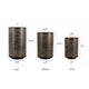 3pc Hurricane Candle Holders Set | Pierced Black with Gold Interior