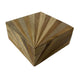 Decorative Storage Box | Sunburst Design | 8" Brown Mango Wood