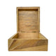 Decorative Storage Box | Sunburst Design | 8" Brown Mango Wood