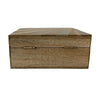 Decorative Storage Box | Sunburst Design | 8" Brown Mango Wood