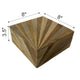Decorative Storage Box | Sunburst Design | 8" Brown Mango Wood
