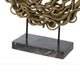 Decorative Tabletop Sculpture | Brown Rattan Intertwined | 20" Round