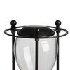 Iaon Hourglass Timer with White Sand | Tabletop 13" Black Iron Stand