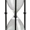 Iaon Hourglass Timer with White Sand | Tabletop 13" Black Iron Stand