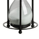 Iaon Hourglass Timer with White Sand | Tabletop 13" Black Iron Stand