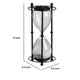 Iaon Hourglass Timer with White Sand | Tabletop 13" Black Iron Stand