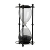 Iaon Hourglass Timer with Black Sand & Iron Stand | Tabletop 13"
