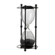 Iaon Hourglass Timer with Black Sand & Iron Stand | Tabletop 13"