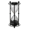 Iaon Hourglass Timer with Black Sand & Iron Stand | Tabletop 13"