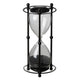 Iaon Hourglass Timer with Black Sand & Iron Stand | Tabletop 13"