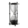 Iaon Hourglass Timer with Black Sand & Iron Stand | Tabletop 13"
