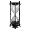 Iaon Hourglass Timer with Black Sand & Iron Stand | Tabletop 13"