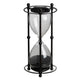 Iaon Hourglass Timer with Black Sand & Iron Stand | Tabletop 13"