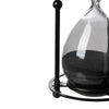 Iaon Hourglass Timer with Black Sand & Iron Stand | Tabletop 13"