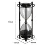 Iaon Hourglass Timer with Black Sand & Iron Stand | Tabletop 13"