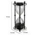Iaon Hourglass Timer with Black Sand & Iron Stand | Tabletop 13"