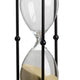 Iaon Hourglass Timer with Beige Sand | Tabletop 13" Black Iron Stand