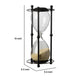 Iaon Hourglass Timer with Beige Sand | Tabletop 13" Black Iron Stand