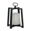 Lantern with White Glass Insert | Fir Wood & Iron Loop | 17"