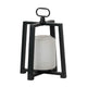 Lantern with White Glass Insert | Fir Wood & Iron Loop | 17"