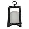 Lantern with White Glass Insert | Fir Wood & Iron Loop | 17"