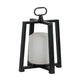 Lantern with White Glass Insert | Fir Wood & Iron Loop | 17"