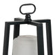 Lantern with White Glass Insert | Fir Wood & Iron Loop | 17"