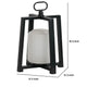 Lantern with White Glass Insert | Fir Wood & Iron Loop | 17"