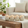 Set of 4 Scented Soy Wax Candles with Round Glass Holders | Earl Gray