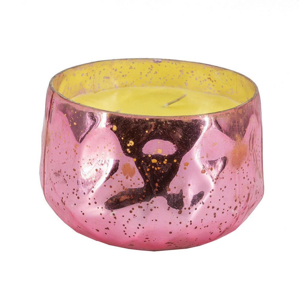 Myla Scented Soy Wax Candle | Round Glass Vessel | Luxe Rose Gold