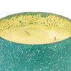Myla Scented Soy Wax Candle | Round Glass Vessel | Natural Teal Blue