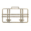 Decorative Candle Holder with Glass & Gold Open Geometric Frame