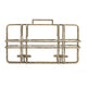 Decorative Candle Holder with Glass & Gold Open Geometric Frame