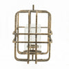 Decorative Candle Holder with Glass & Gold Open Geometric Frame