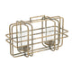Decorative Candle Holder with Glass & Gold Open Geometric Frame