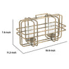 Decorative Candle Holder with Glass & Gold Open Geometric Frame