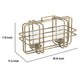 Decorative Candle Holder with Glass & Gold Open Geometric Frame
