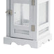 Decorative Lantern Set of 2 | Classic Cut Out Details & Glass Panels | White