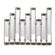 Glass Flower Vase with Separate Tubes & Bronze Metal Stand | 14" Accent