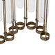 Glass Flower Vase with Separate Tubes & Bronze Metal Stand | 14" Accent