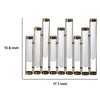 Glass Flower Vase with Separate Tubes & Bronze Metal Stand | 14" Accent