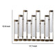 Glass Flower Vase with Separate Tubes & Bronze Metal Stand | 14" Accent